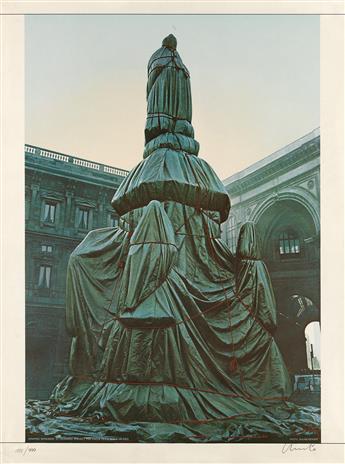 CHRISTO Wrapped Monument to Vittorio Emanuele.
